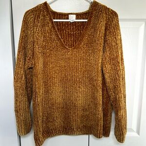 A New Day v-neck yellow sweater